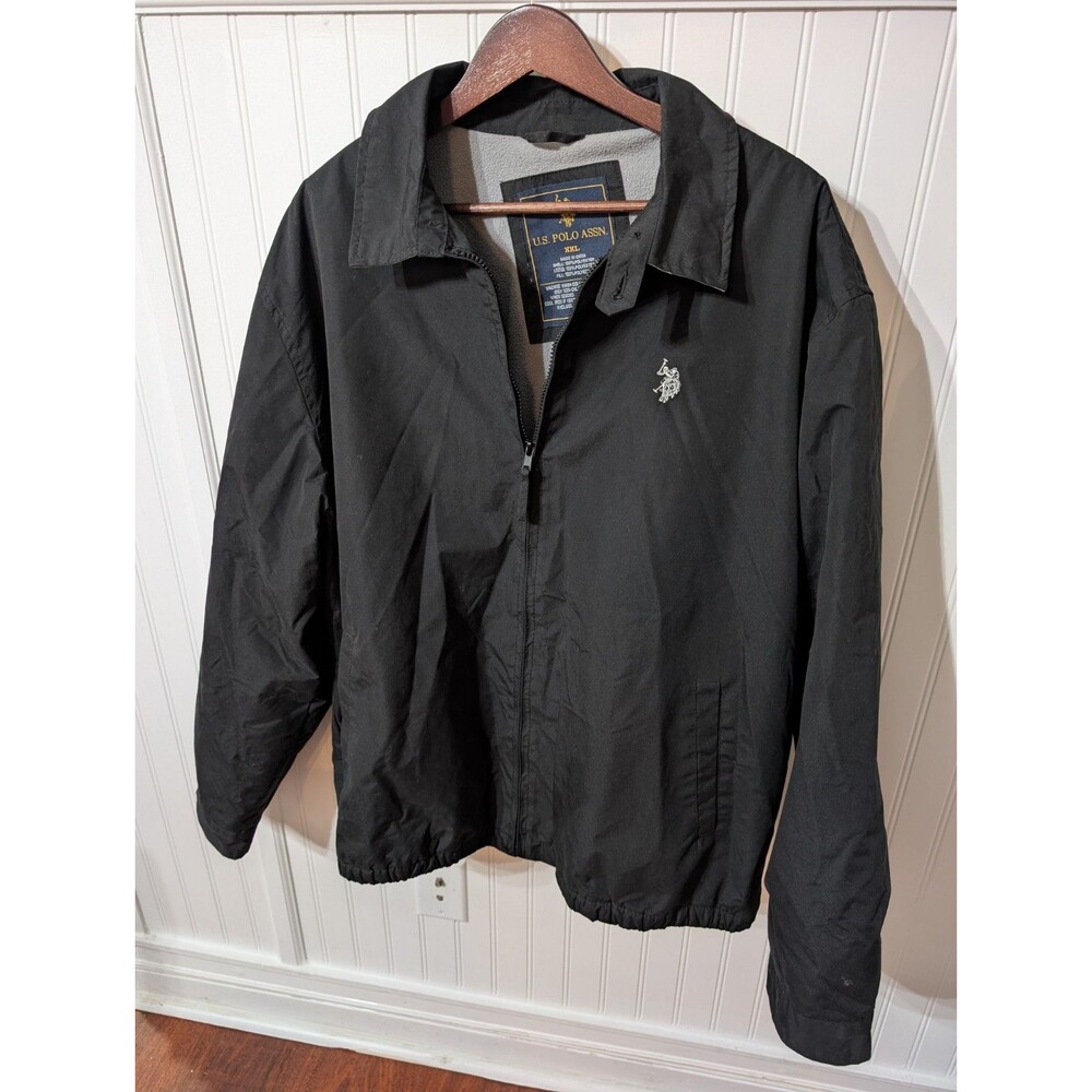 U.S. POLO ASSN. Men's XXL Lined All Seasons Full Zip Windbreaker Rain Jacket